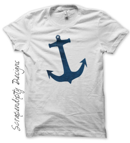 Anchor Iron On Transfer Pattern - Women's Anchor Shirt / Boys Nautical Birthday Party