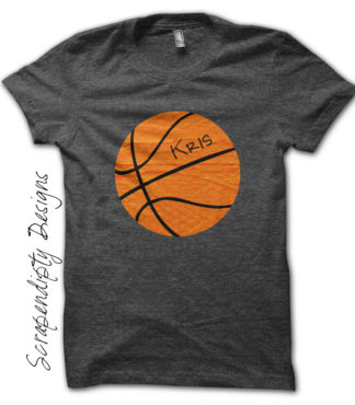 Basketball Iron On Transfer Pattern - Orange Basketball Shirt / Basketball Mom Tshirt / Nursery Print