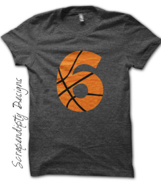 Basketball Number Iron On Transfer Pattern - Kids Basketball Shirt / Toddler Sports Birthday Party