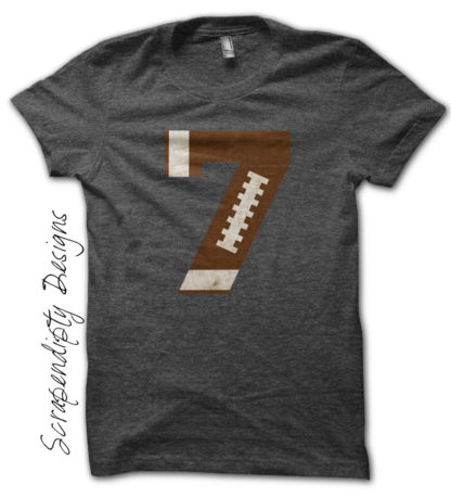 Football Number Iron On Transfer Pattern - Custom Football Shirt / Football Dad Tshirt / Printable