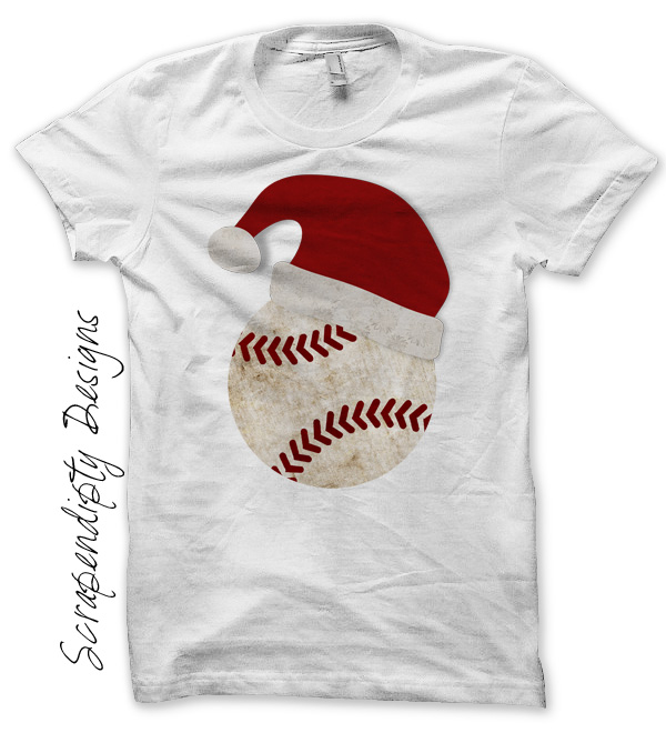 santa baseball shirt