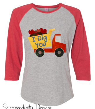 Valentines Truck Shirt toddler valentine shirt Valentines Shirt for boys Valentines Dump Truck Valentines Raglan Boys Valentines Shirt
